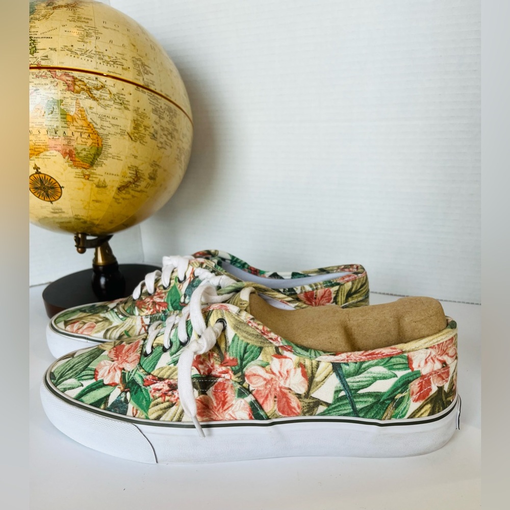 AMERICAN EAGLE OUTFITTERS Top Sider Sneakers Tropical Floral Hibiscus Canvas - Picture 9 of 16